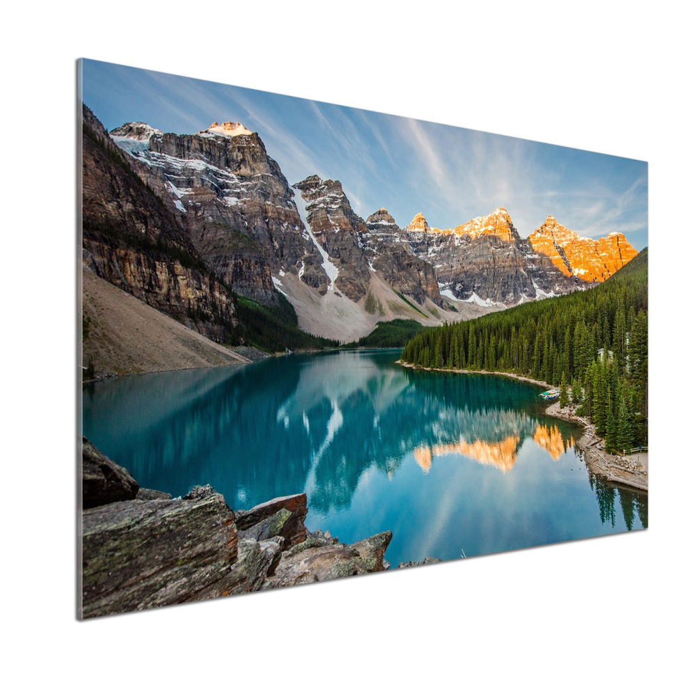 Kitchen wall panels Lake in the mountains