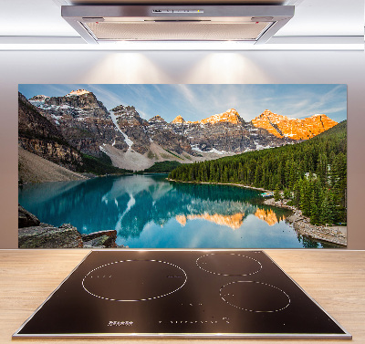 Kitchen wall panels Lake in the mountains