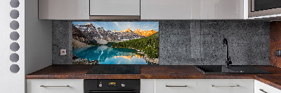 Kitchen wall panels Lake in the mountains