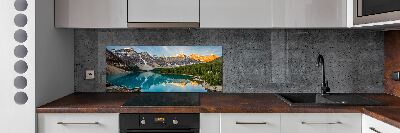 Kitchen wall panels Lake in the mountains