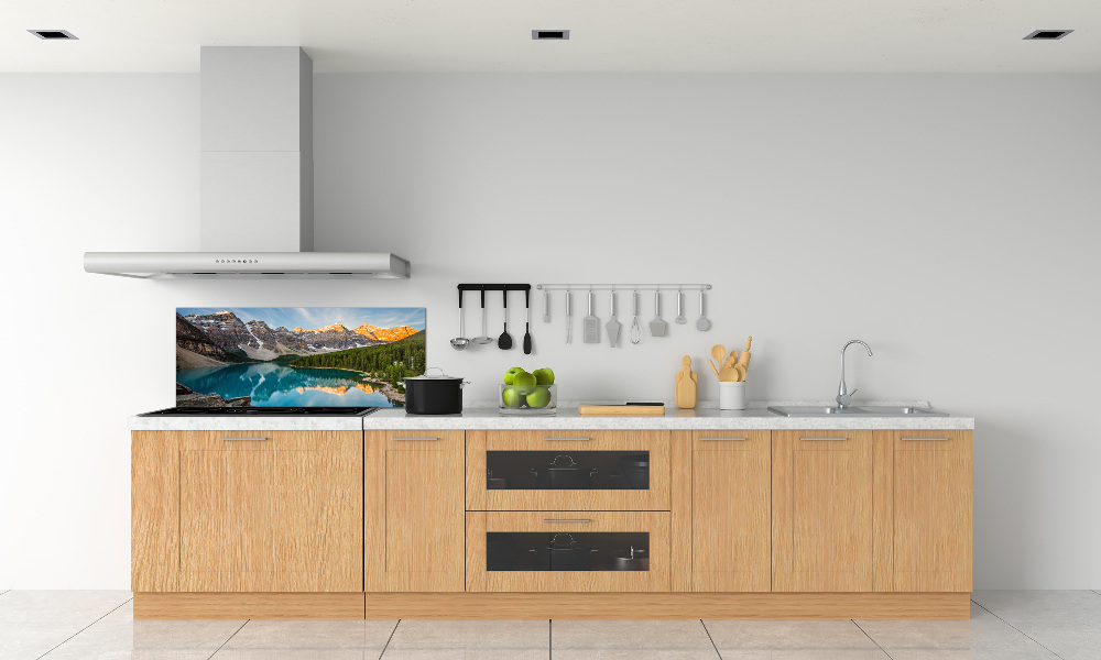 Kitchen wall panels Lake in the mountains