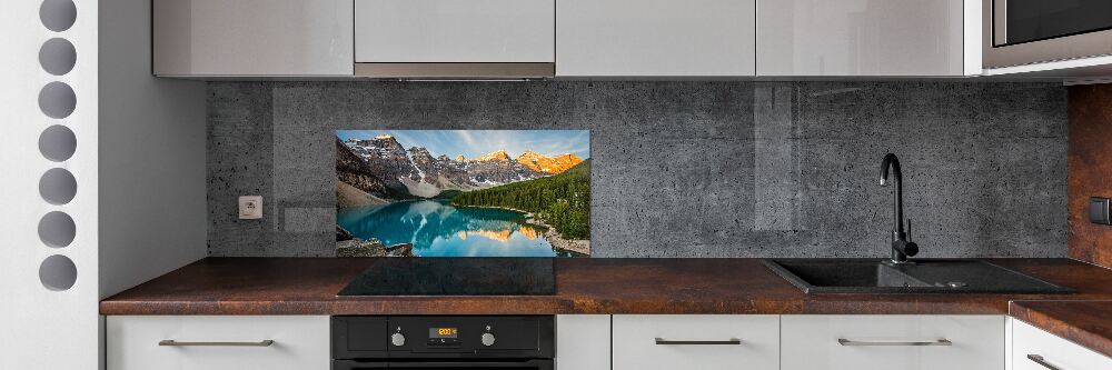 Kitchen wall panels Lake in the mountains