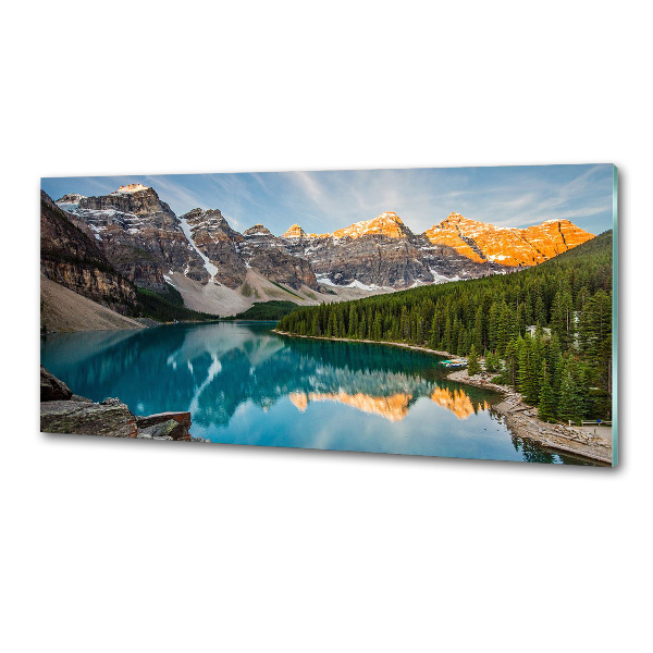 Kitchen wall panels Lake in the mountains