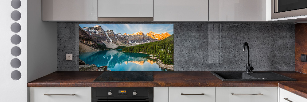 Kitchen wall panels Lake in the mountains