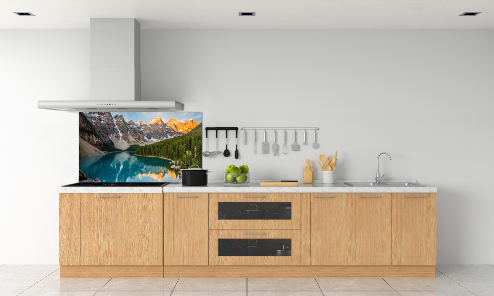 Kitchen wall panels Lake in the mountains