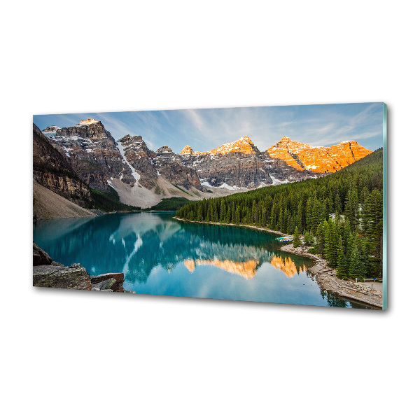 Kitchen wall panels Lake in the mountains