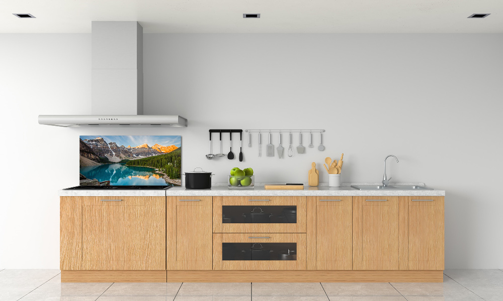 Kitchen wall panels Lake in the mountains