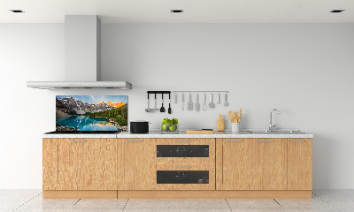 Kitchen wall panels Lake in the mountains