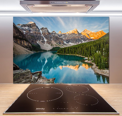 Kitchen wall panels Lake in the mountains