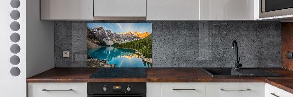 Kitchen wall panels Lake in the mountains