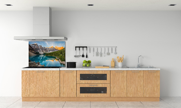 Kitchen wall panels Lake in the mountains