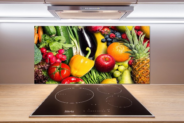 Kitchen splashback Vegetables and fruits