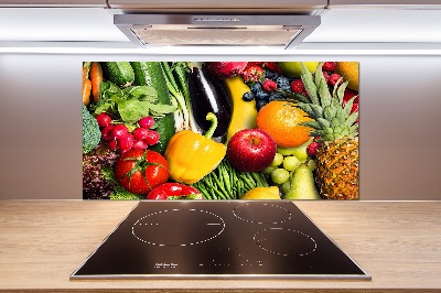 Kitchen splashback Vegetables and fruits