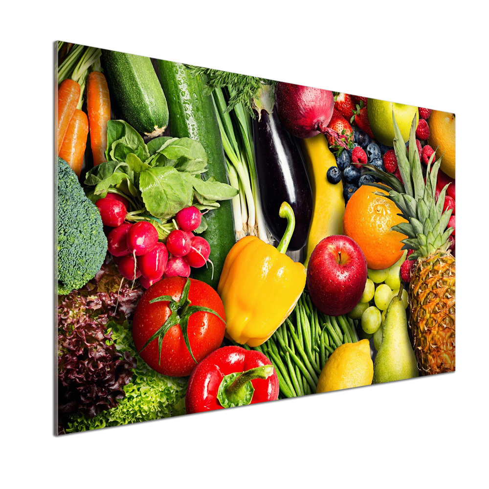 Kitchen splashback Vegetables and fruits