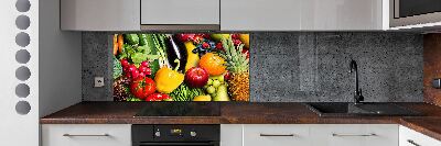 Kitchen splashback Vegetables and fruits