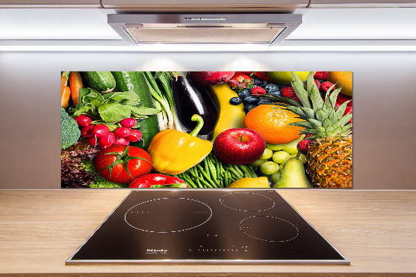 Kitchen splashback Vegetables and fruits