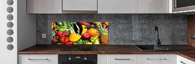 Kitchen splashback Vegetables and fruits