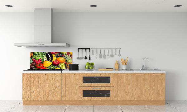 Kitchen splashback Vegetables and fruits