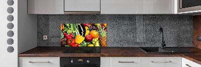 Kitchen splashback Vegetables and fruits