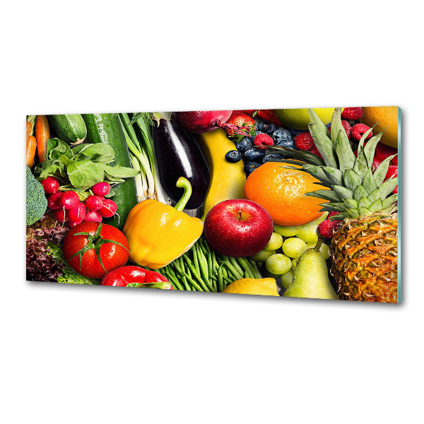 Kitchen splashback Vegetables and fruits