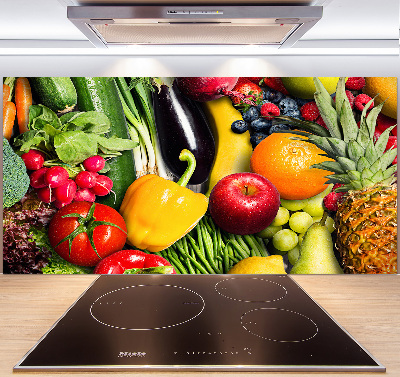 Kitchen splashback Vegetables and fruits