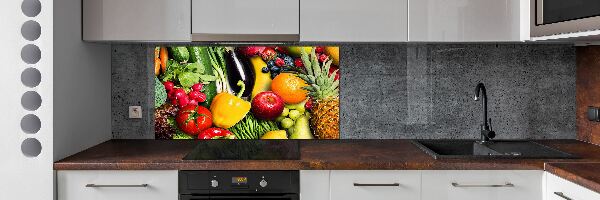 Kitchen splashback Vegetables and fruits