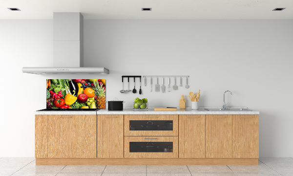 Kitchen splashback Vegetables and fruits