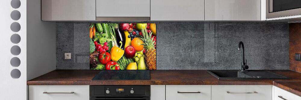 Kitchen splashback Vegetables and fruits