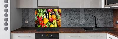 Kitchen splashback Vegetables and fruits