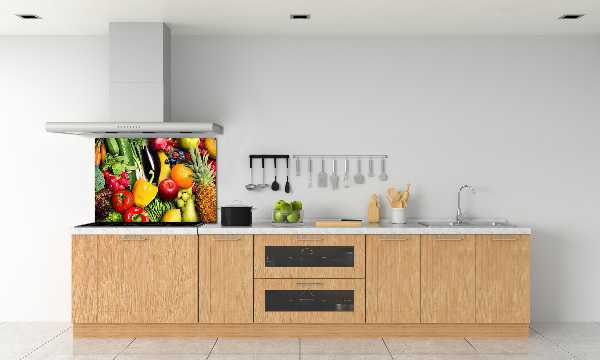 Kitchen splashback Vegetables and fruits