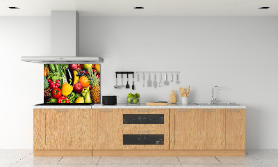 Kitchen splashback Vegetables and fruits