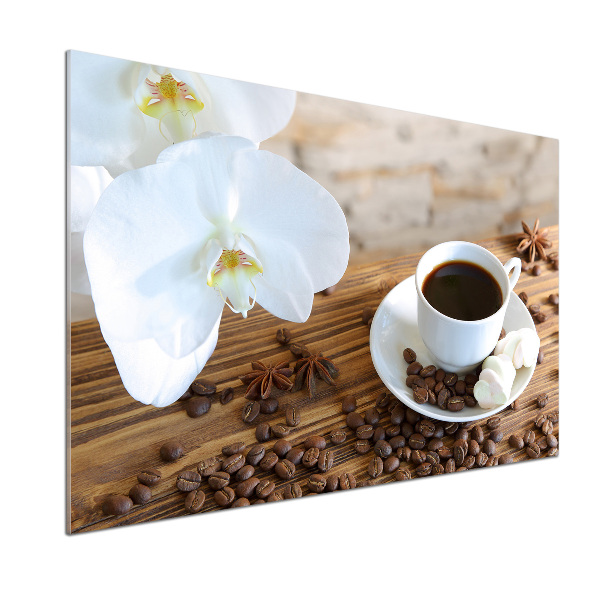 Glass splashback Cup of coffee