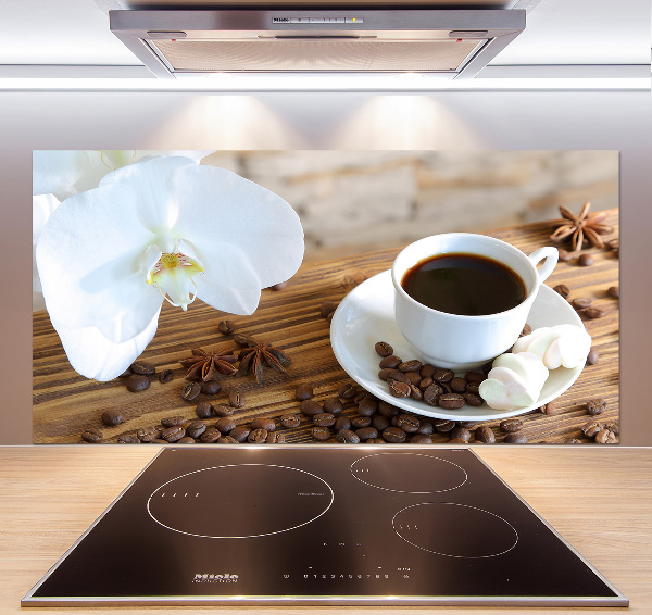 Glass splashback Cup of coffee