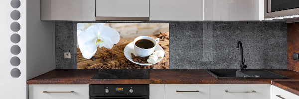 Glass splashback Cup of coffee