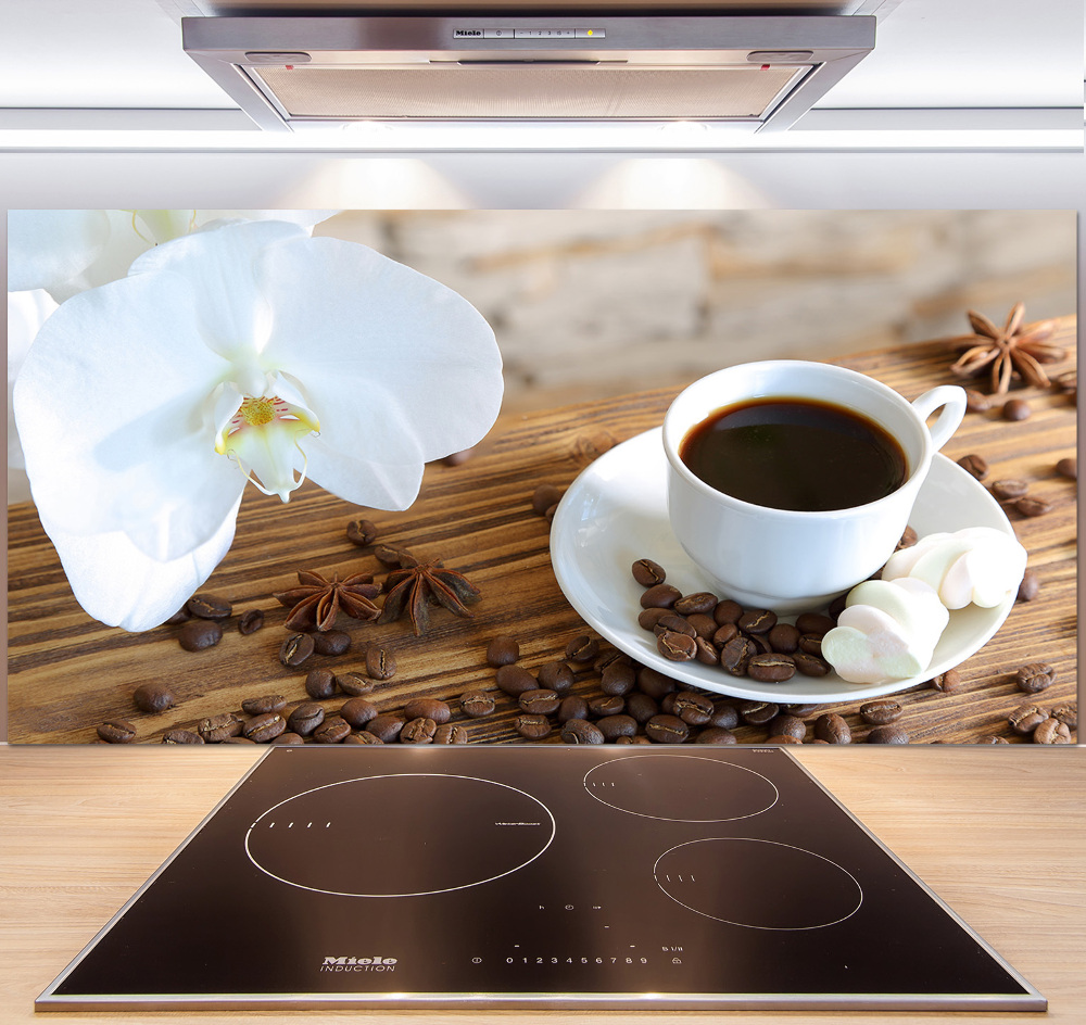 Glass splashback Cup of coffee