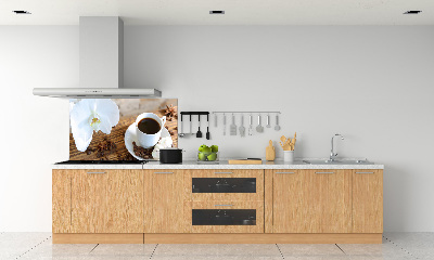 Glass splashback Cup of coffee