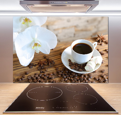 Glass splashback Cup of coffee