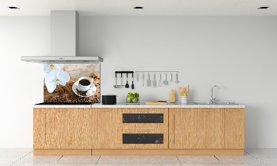 Glass splashback Cup of coffee