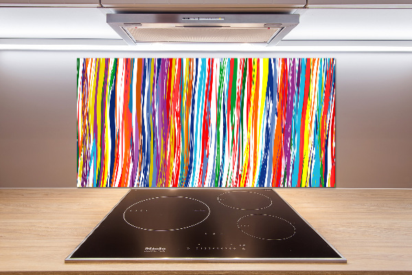 Kitchen splashback Colorful stripes