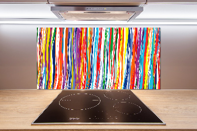 Kitchen splashback Colorful stripes