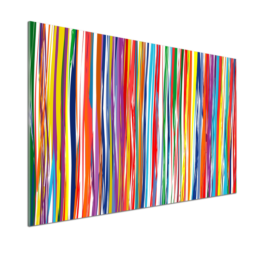 Kitchen splashback Colorful stripes