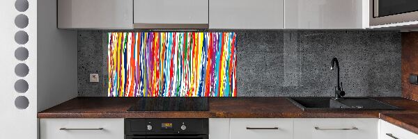 Kitchen splashback Colorful stripes