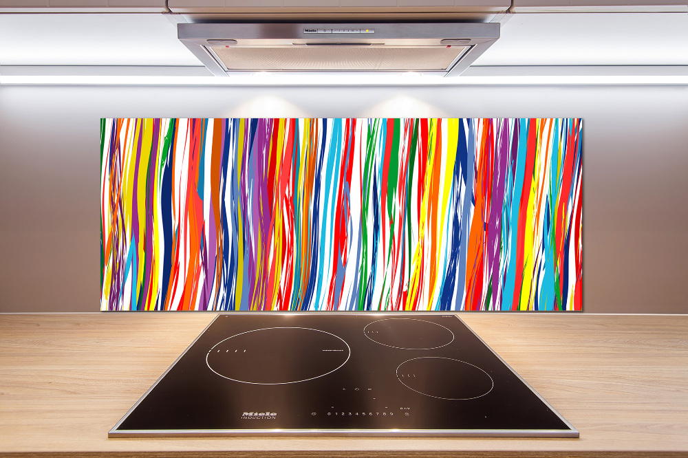 Kitchen splashback Colorful stripes