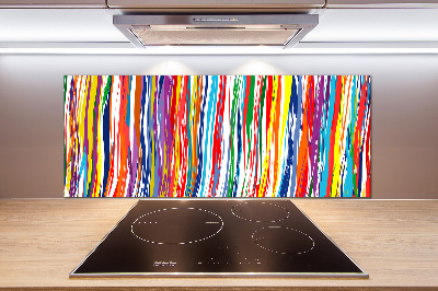 Kitchen splashback Colorful stripes