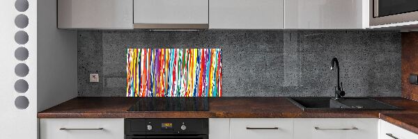 Kitchen splashback Colorful stripes