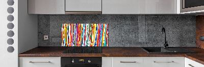 Kitchen splashback Colorful stripes