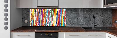 Kitchen splashback Colorful stripes