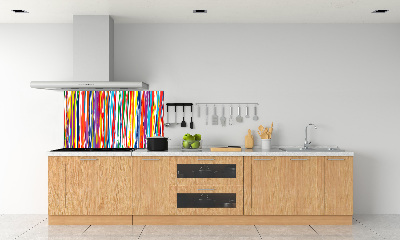 Kitchen splashback Colorful stripes