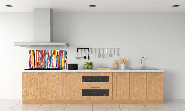 Kitchen splashback Colorful stripes