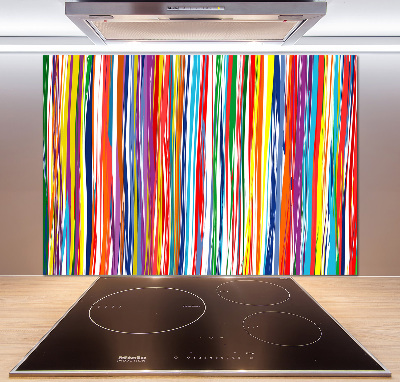 Kitchen splashback Colorful stripes